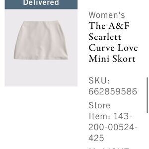 The A&F Scarlett Curve Love Mini Skort- Taupe